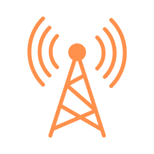 telecom construction icon orange